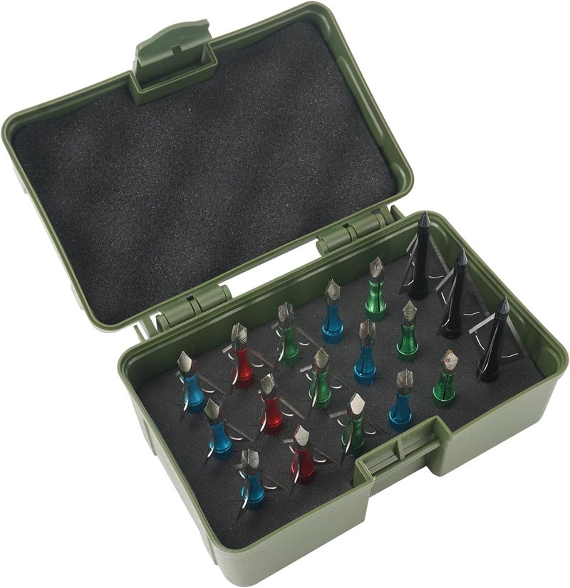 Smarkey Broadhead Case, Archery Broadhead Box Storage Case, Arrow Head Tip Organizer Case Holder, Holds 18pcs Fixed or Mech Broadheads (Case Only) - Image 1